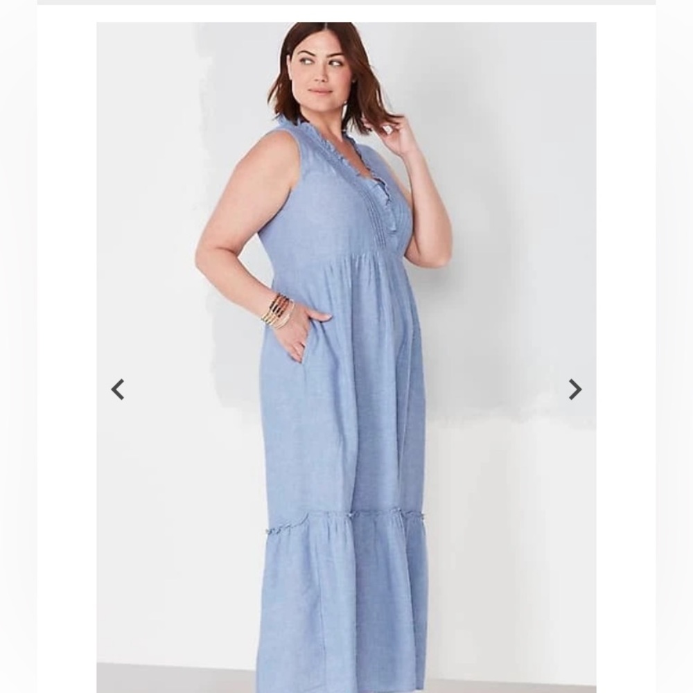 Brand new J Jill linen ruffle dress in XL tall